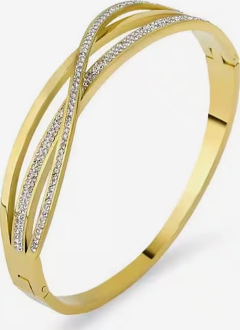 ROUGEMONT Jewellery Armband 'Moderner Damen Armreif mit Zirkonia Besatz 18cm' in Gold: Vorderseite