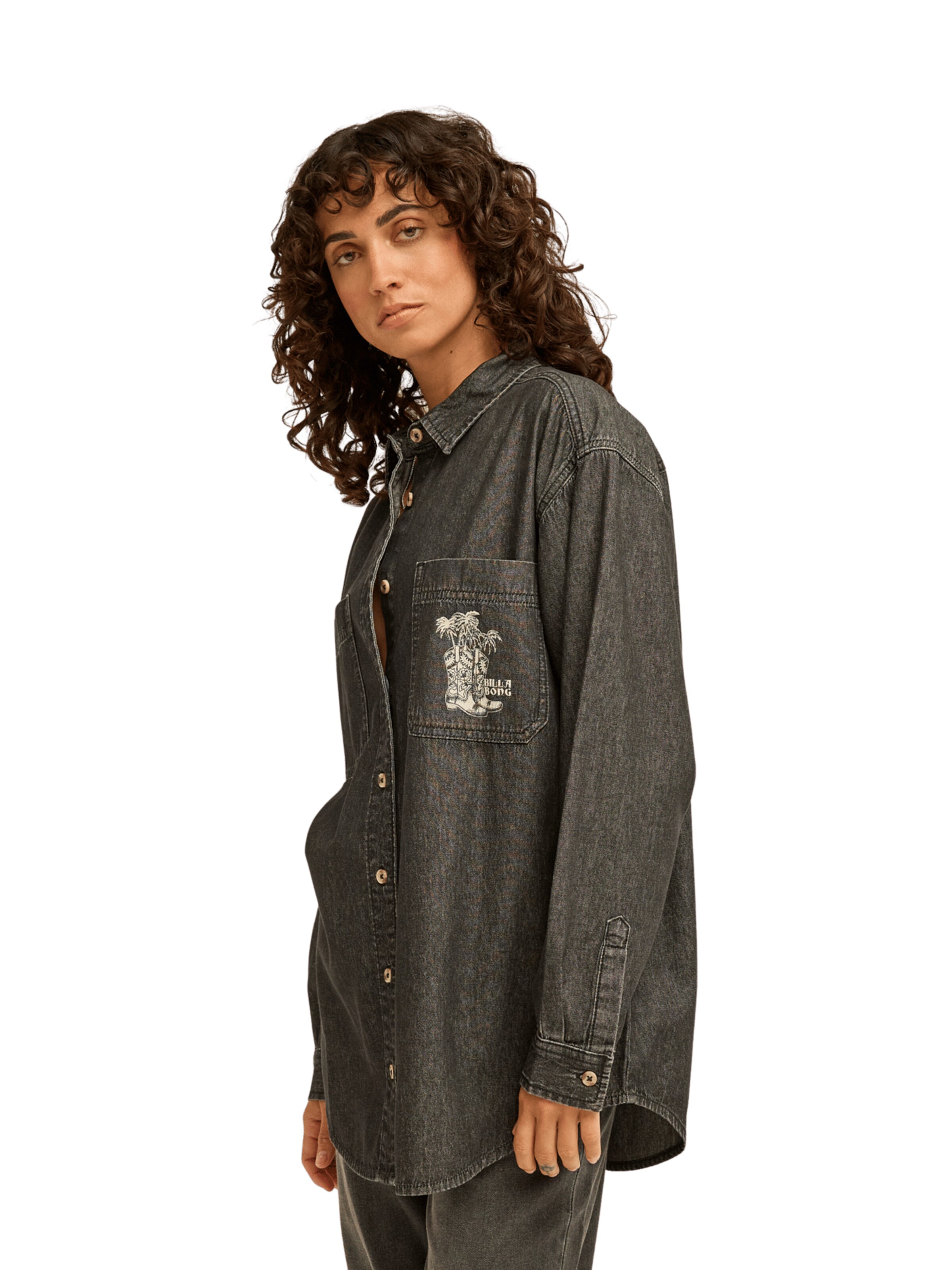BILLABONG Bluse in Schwarz