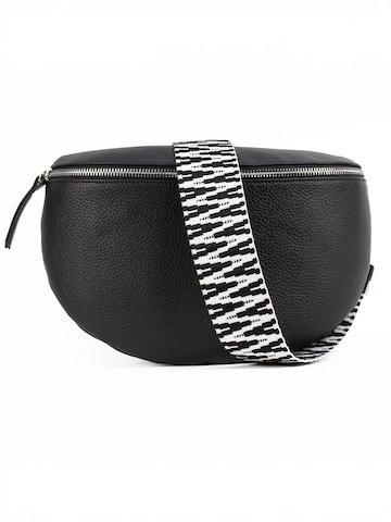 lePelou Gürteltasche 'MIRA large' in Schwarz: Vorderseite