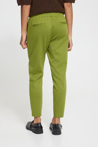 ICHI - Tapered Pantalón plisado 'IHKate' en verde