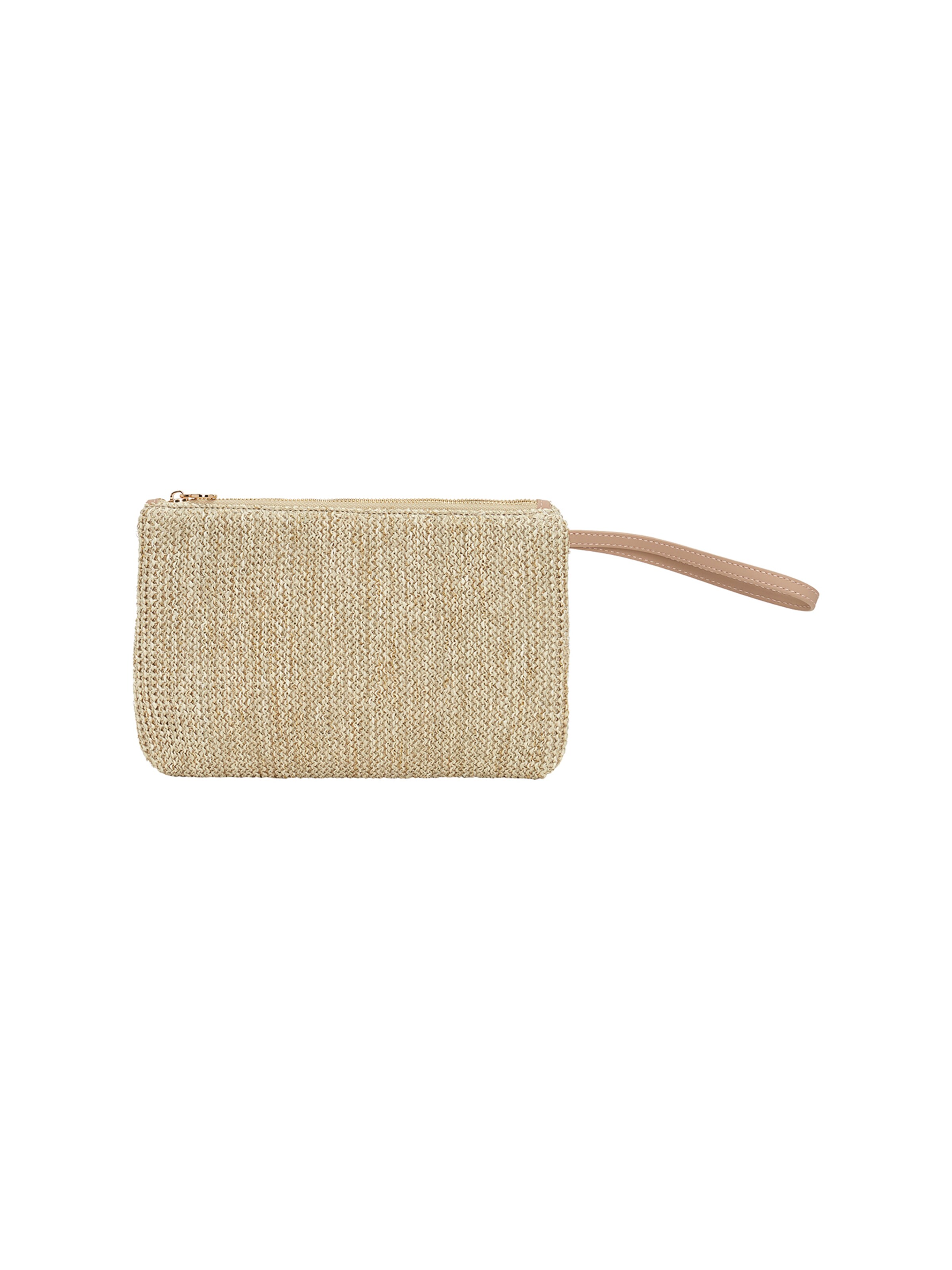 O bag Handbag in Beige: front