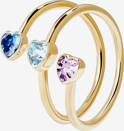 Victoria Hyde Ring 'Estella' in de kleur Saffier / Aqua / Goud / Rosa, Productweergave