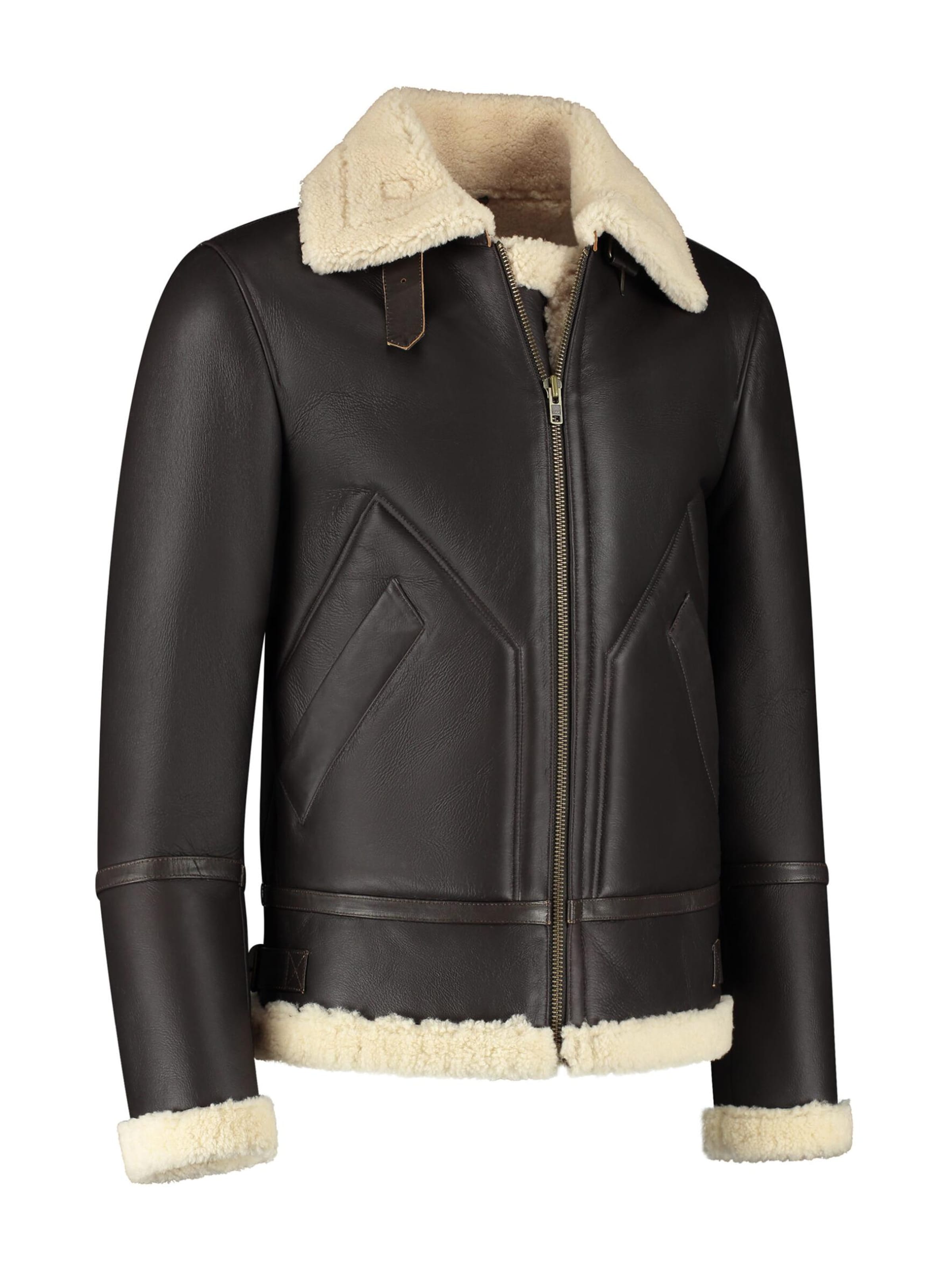 Veste d’hiver 'HUNTER SHEARLING HERITAGE' CYCAS D'OR en marron