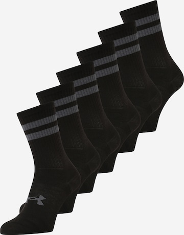 UNDER ARMOUR Sports socks 'Essential' in Black: front