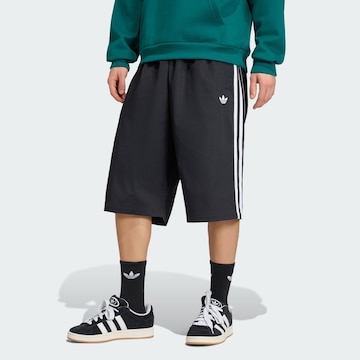 ADIDAS ORIGINALS Loose fit Trousers 'Adicolor' in Black: front