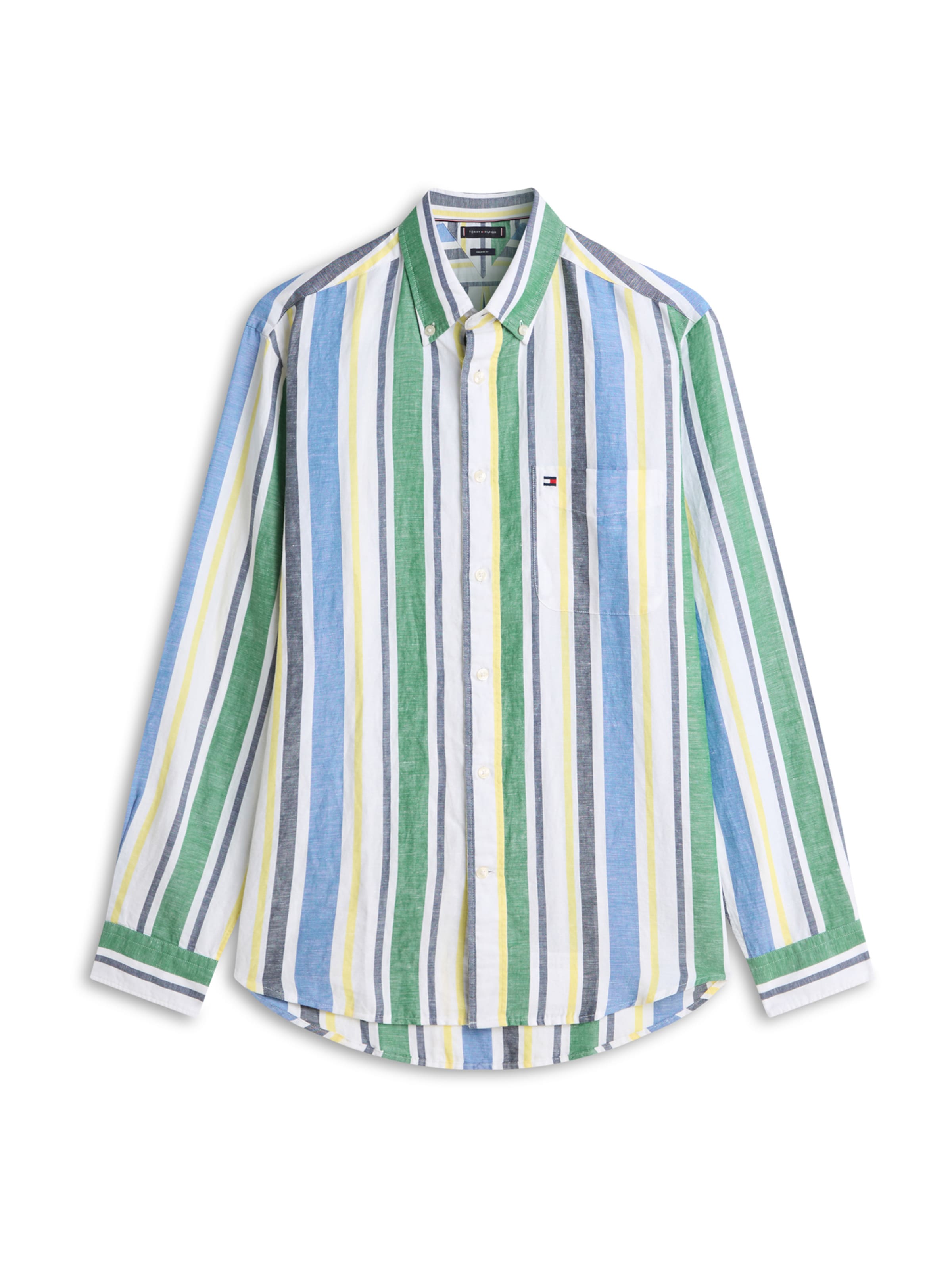 TOMMY HILFIGER Chemise en marine / bleu roi / jaune / vert, Vue avec produit