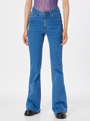 Urban Classics Flared Jeans in Blauw: voorkant