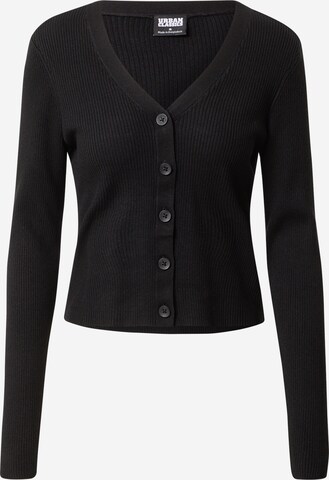 Urban Classics Knit cardigan in Black: front