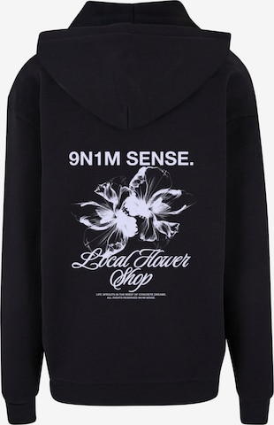 9N1M SENSE Sweatshirt 'LOCAL FLOWER SHOP' in Zwart