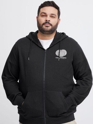 BLEND - Sudadera con cremallera en negro: frente