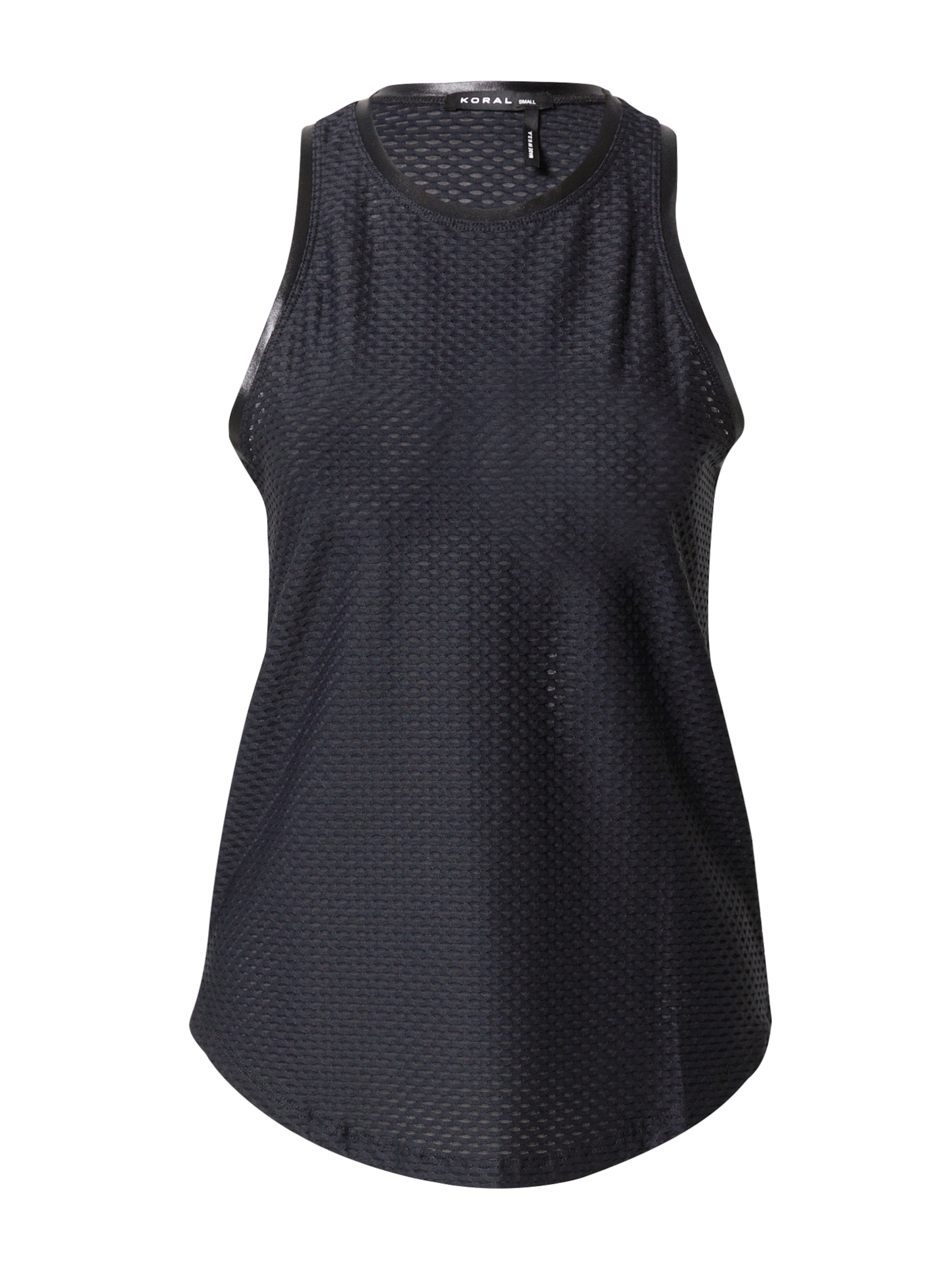 Top 'AERATE' di KORAL in nero: frontale