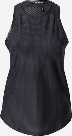 KORAL Top 'AERATE' in Black: front