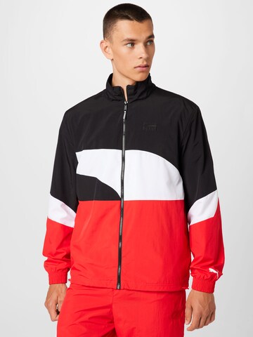 PUMA Athletic Jacket 'Clyde' in Black: front