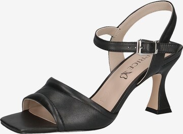 CAPRICE Strap Sandals in Black: front