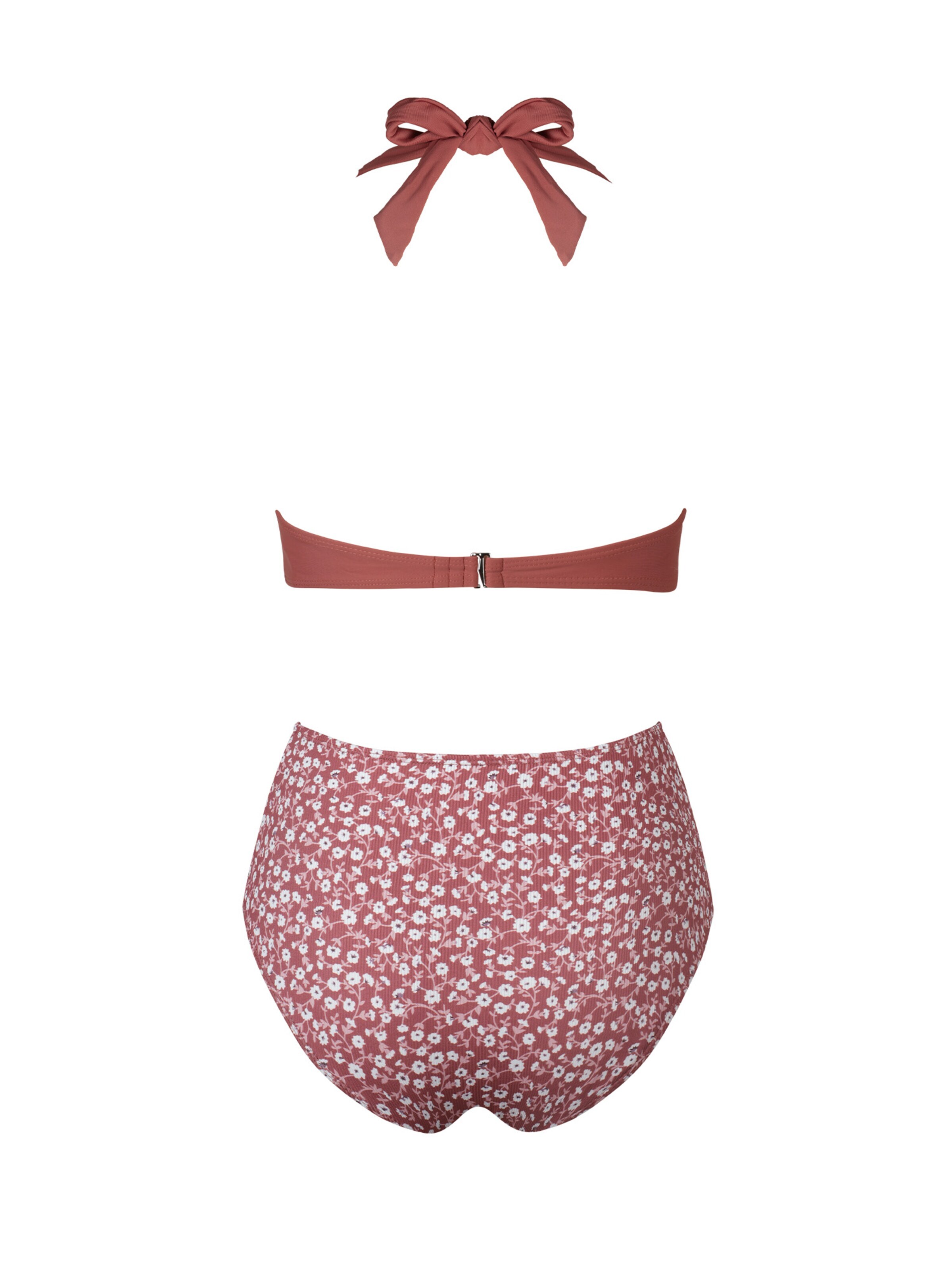 Cupshe Bikini 'Ditsy High-Rise' in Red