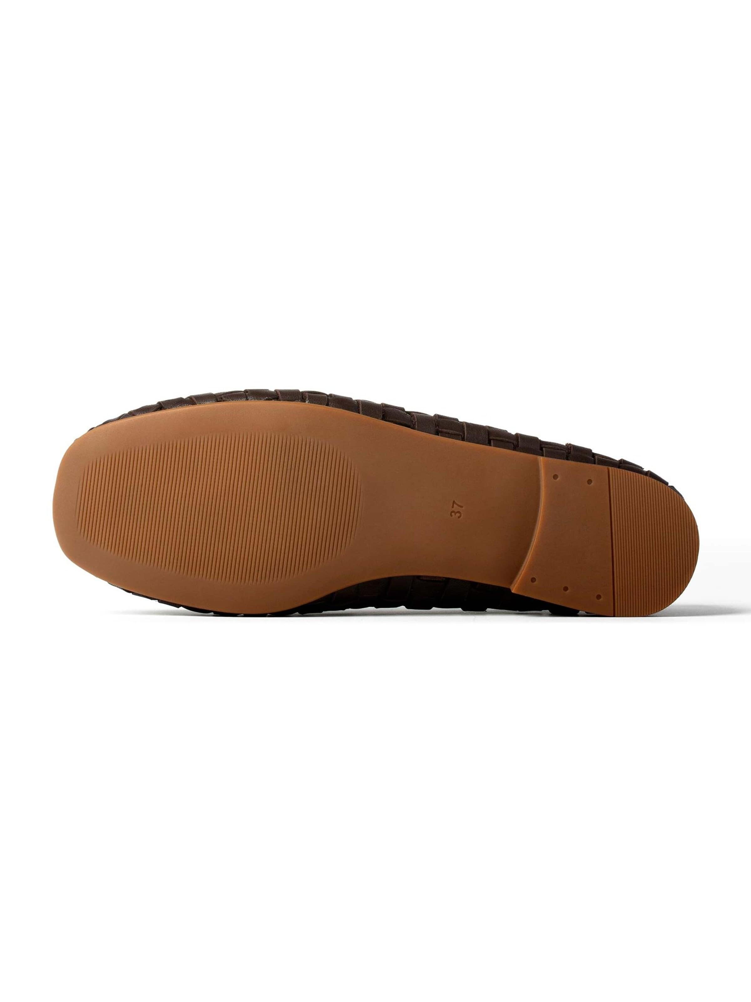 L37 HANDMADE SHOESSlip On cipele 'WALKING UNDER GOLDEN SKIES' - smeđa boja