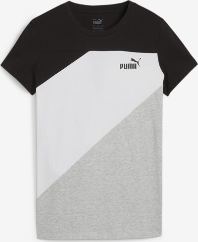 PUMA Functioneel shirt 'Power' in de kleur Grijs / Zwart / Wit, Productweergave