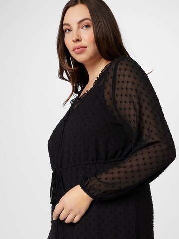 Rochie tip bluză 'Juliana' de la ABOUT YOU Curvy pe negru