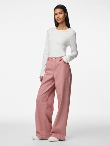 PIECES Wide Leg Jeans 'PCBillo' i rød