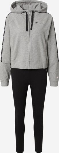 Champion Authentic Athletic Apparel Jednodijelna pidžama u siva melange / crna, Pregled proizvoda