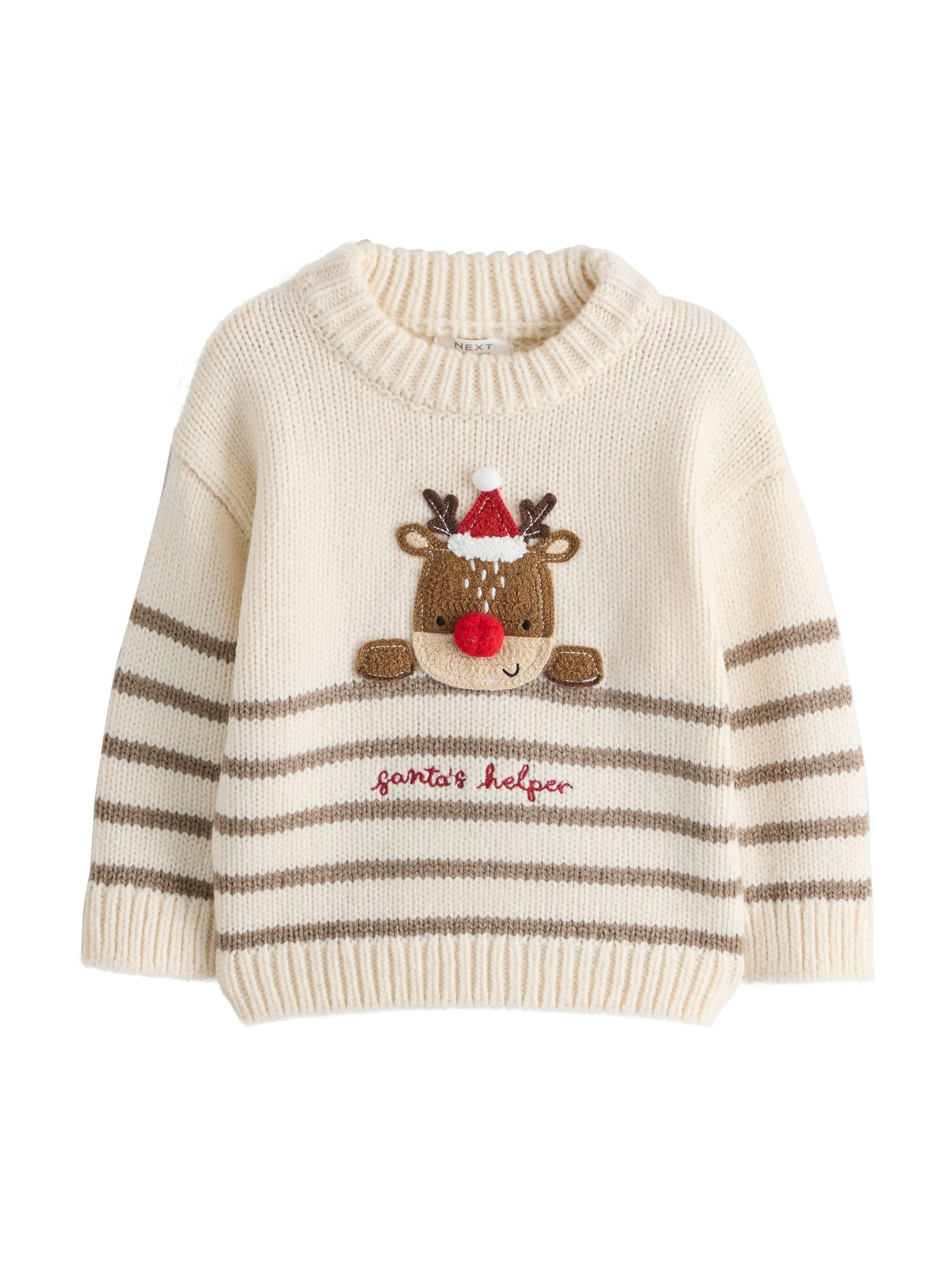 Next - Pullover 'Christmas' em bege: frente