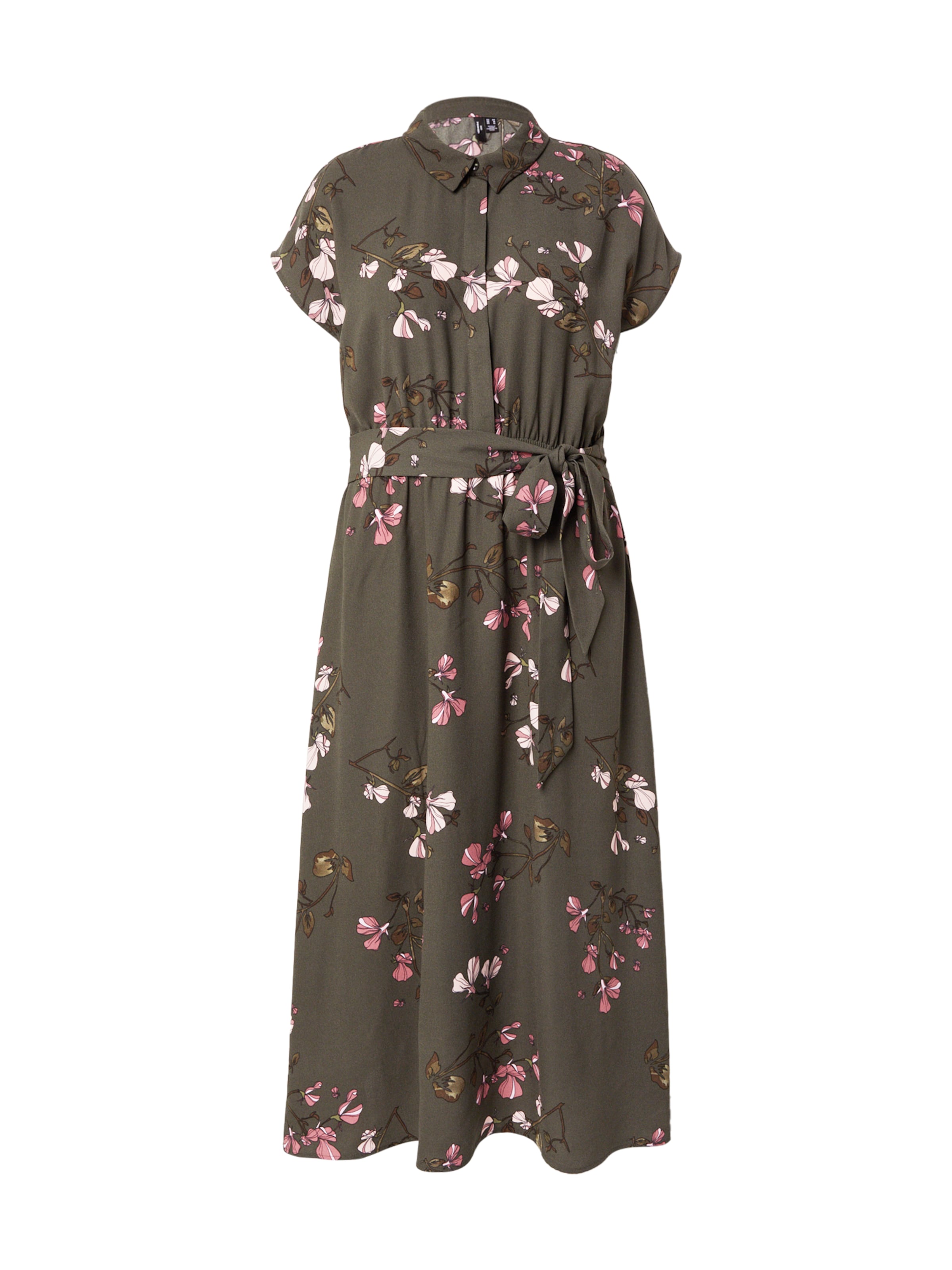 Vero Moda Curve Платье-рубашка 'VMNEWHALLIE' в Серый: спереди