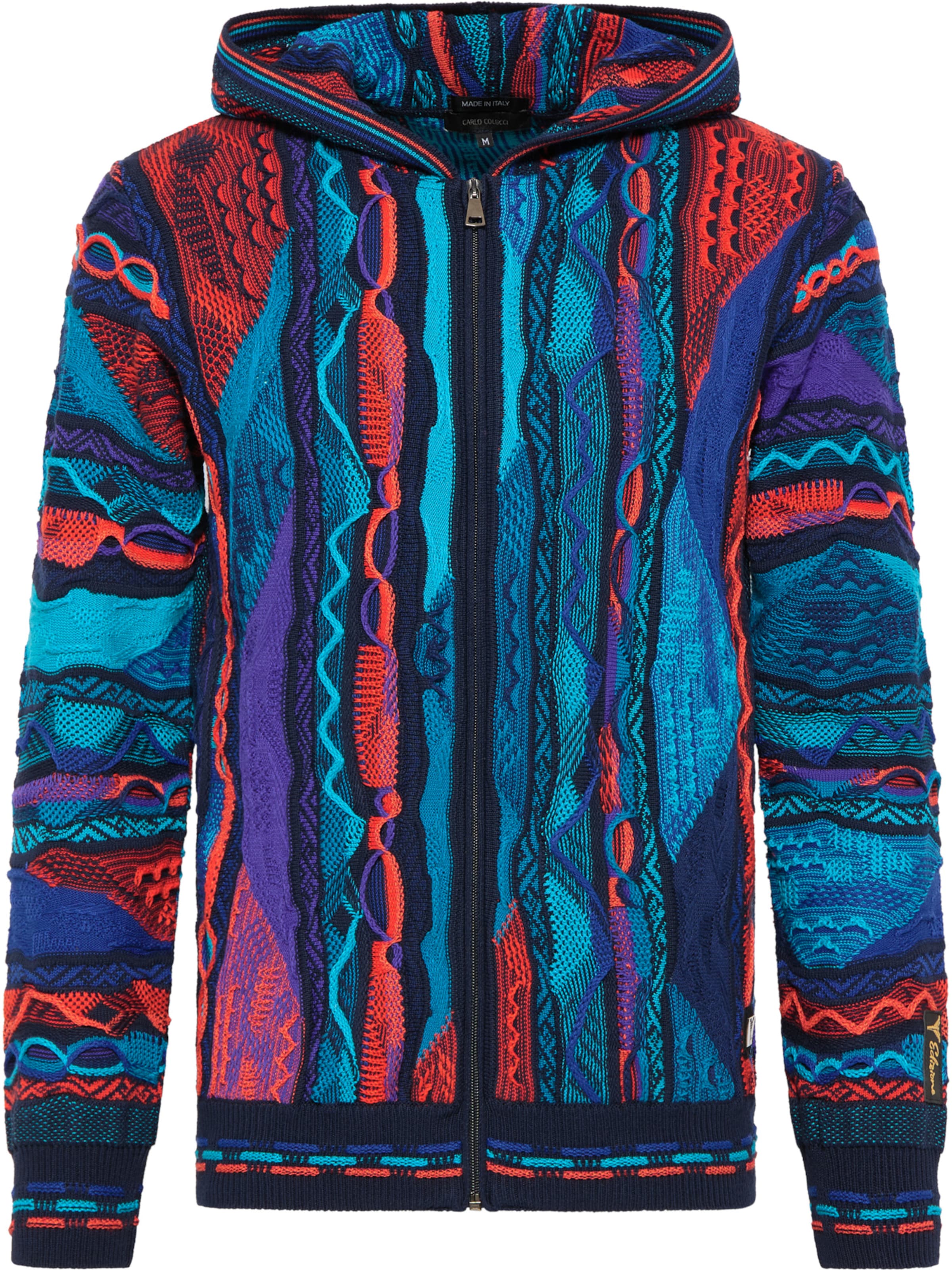 Carlo Colucci Knit cardigan 'Conzem' in Blue: front