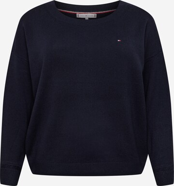 Tommy Hilfiger Curve Pullover in Blau: front