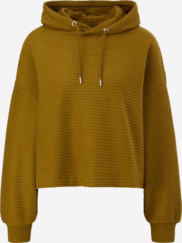 Sweat-shirt QS en jaune : devant