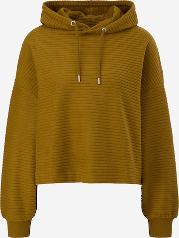 QS Sweatshirt in Geel: voorkant