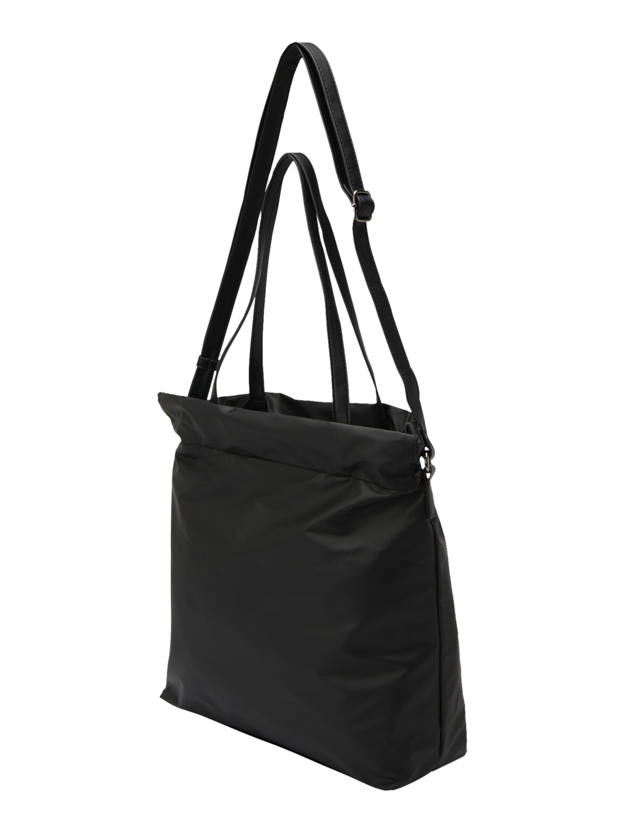 TOM TAILOR DENIM Shopper in Zwart: voorkant