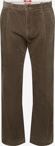 ESPRIT Loose fit Pleat-Front Pants in Brown: front