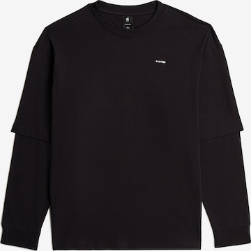 G-STAR T-Shirt - 'Double Sleeve Loose' in Schwarz: Vorderseite