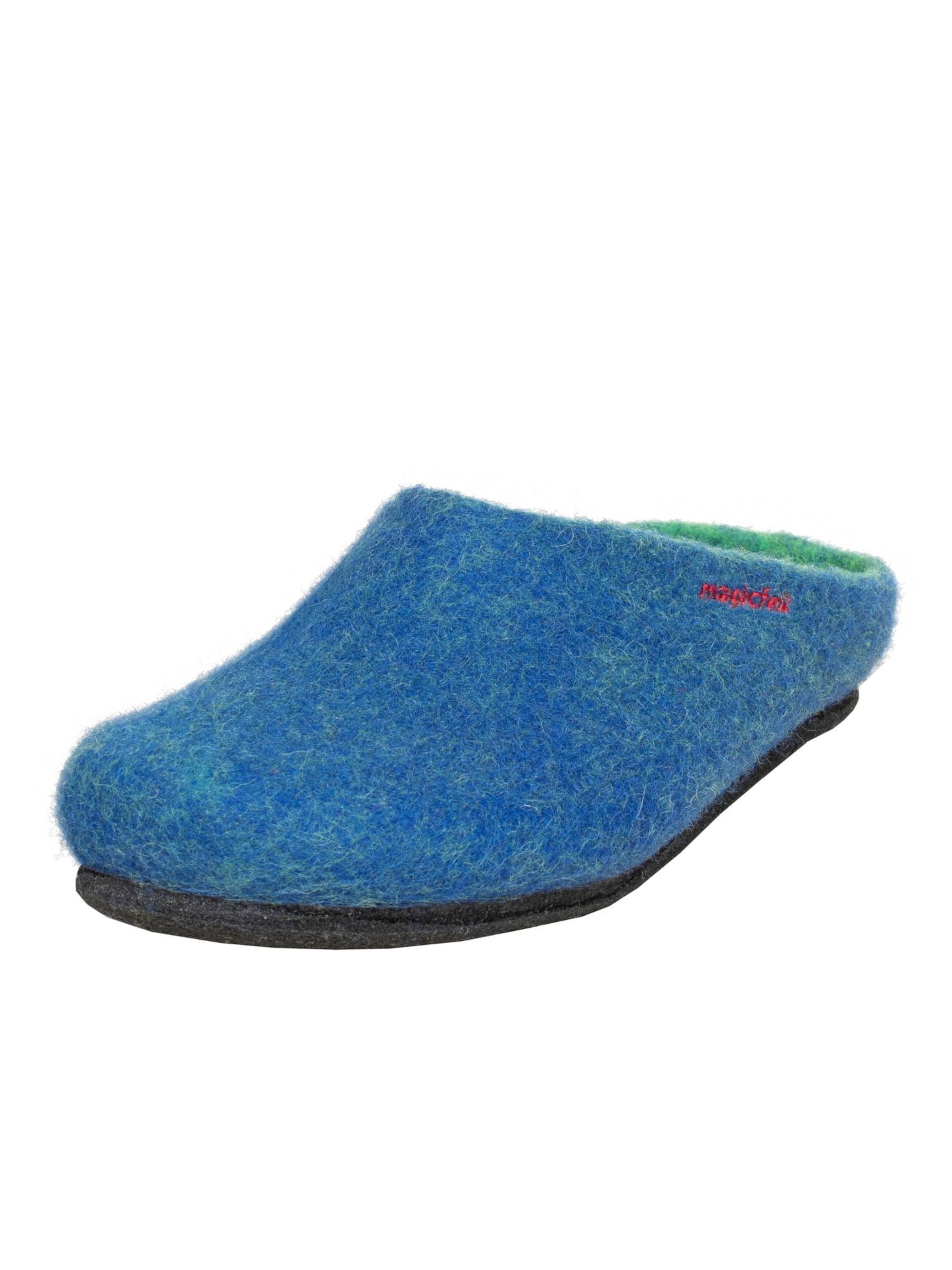 MagicFelt Hausschuh 'Magicfelt Filzpantoffel Magicfelt 709' in Blau: Vorderseite