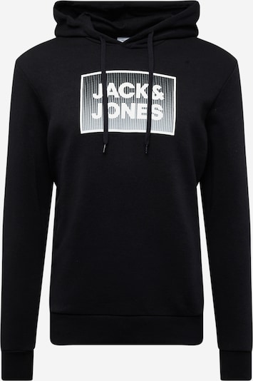 JACK & JONES Collegepaita 'STEEL' värissä musta / valkoinen, Tuotenäkymä