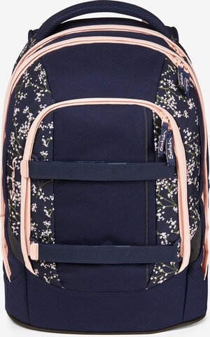 Satch Backpack in Blue: front