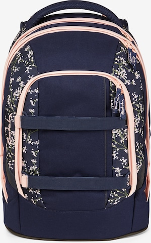 Satch Backpack in Blue: front