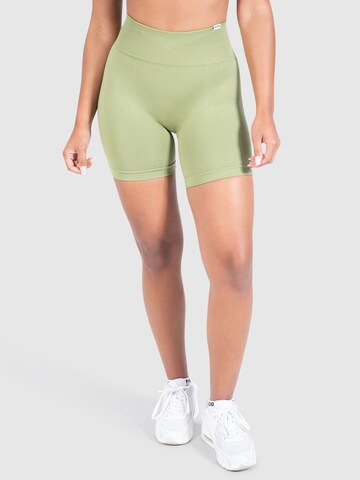 Smilodox Slim fit Sports trousers 'Amaze Scrunch' in Green: front