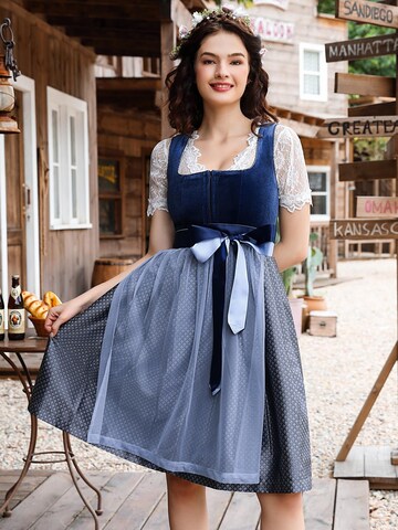 Yesfashion Dirndl‌ in Blau