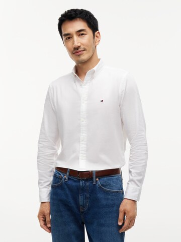 TOMMY HILFIGER Slim fit Zakelijk overhemd 'Flex' in Wit: voorkant