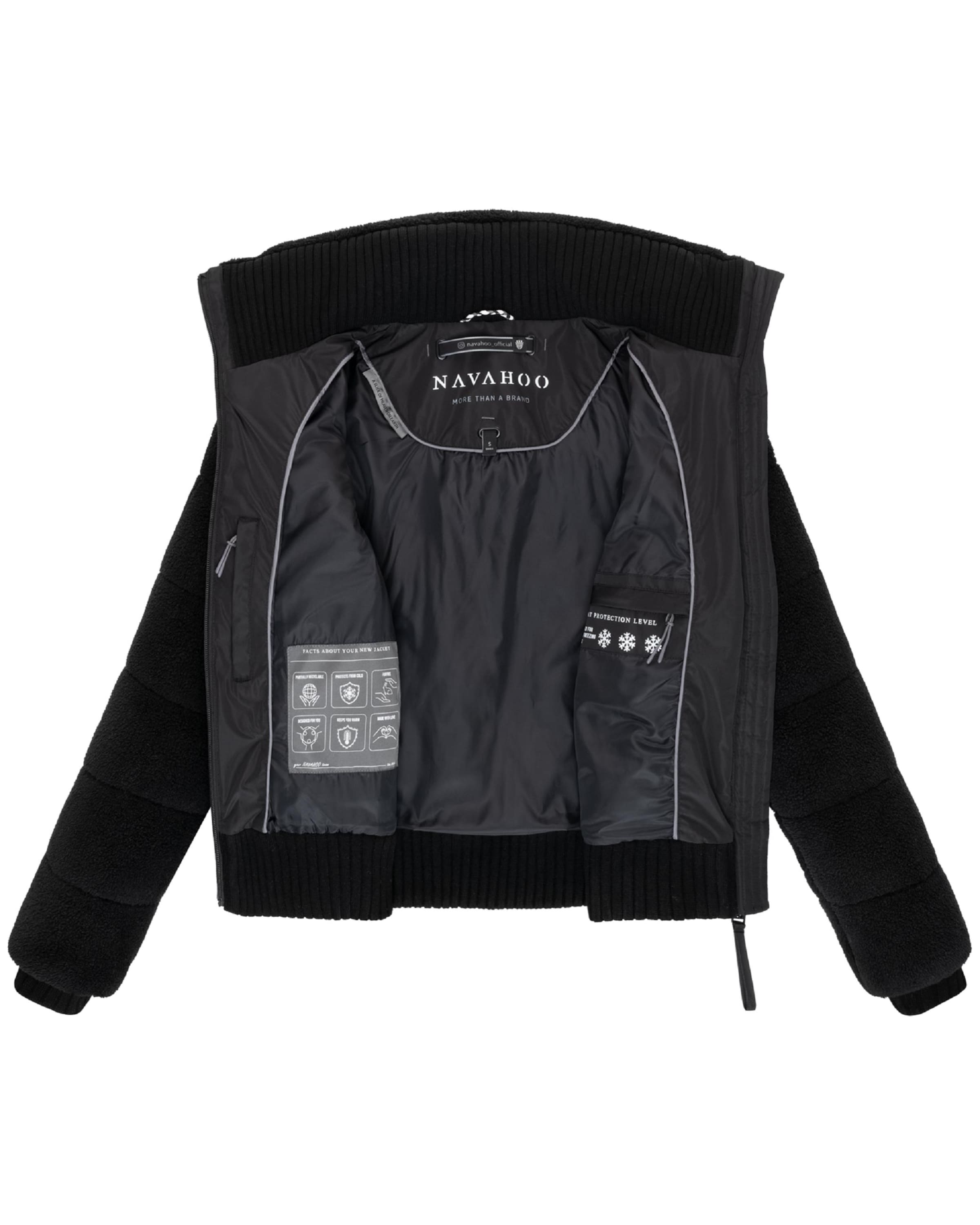 NAVAHOO Χειμερινό μπουφάν 'Schneepuder 14' σε μαύρο