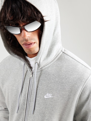 Nike Sportswear Sweatjacke 'CLUB' in Grau