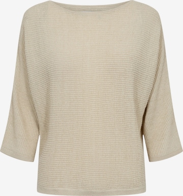 NÜMPH 3/4 Ärmel-Strickpullover 'NUDINEA PULLOVER ' in Beige: Vorderseite