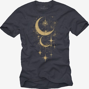 MAKAYA Shirt 'Moon Stars' in Grey: front