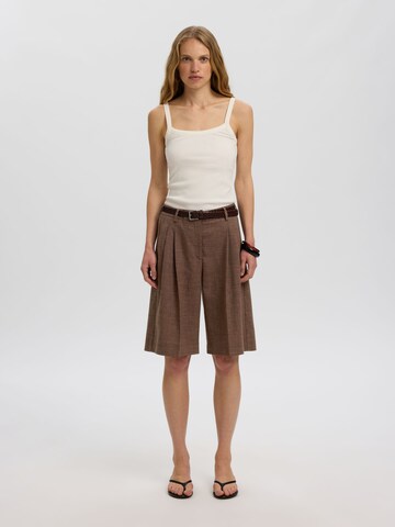 SELECTED Regular Broek in Bruin