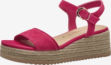 Sandales à lanières Tamaris en rose : devant
