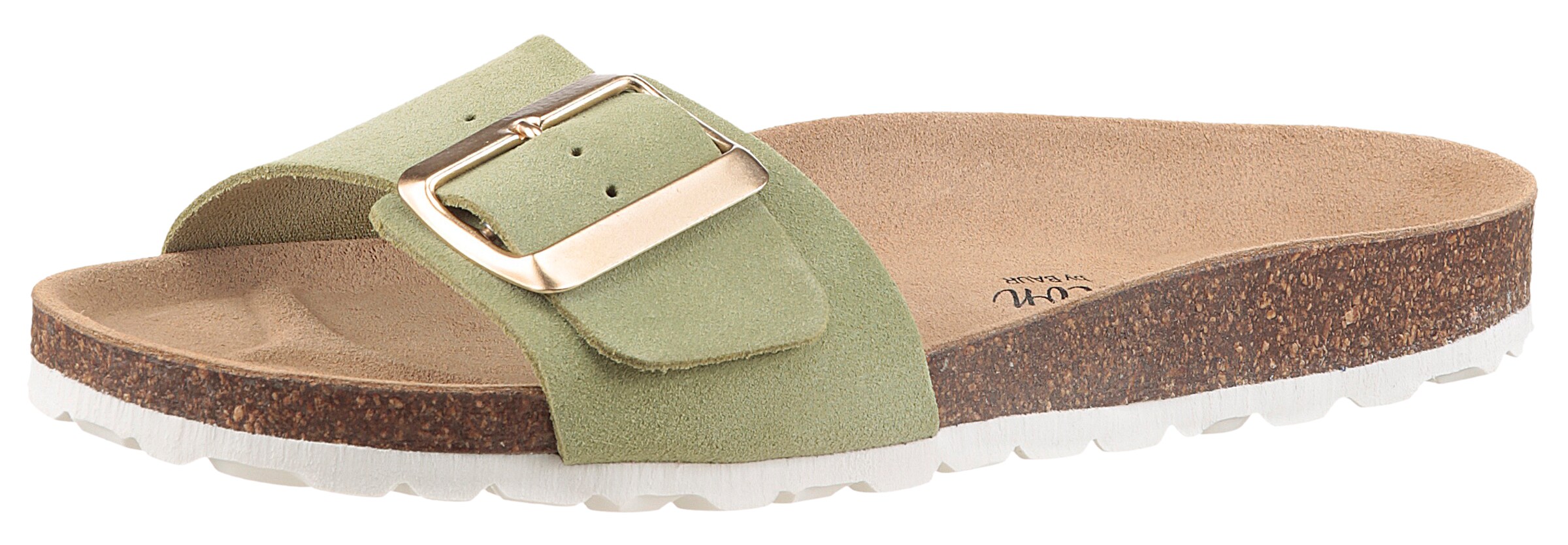 Aniston Mules in Green: front