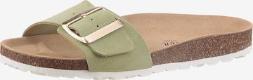 Aniston Mules in Green: front