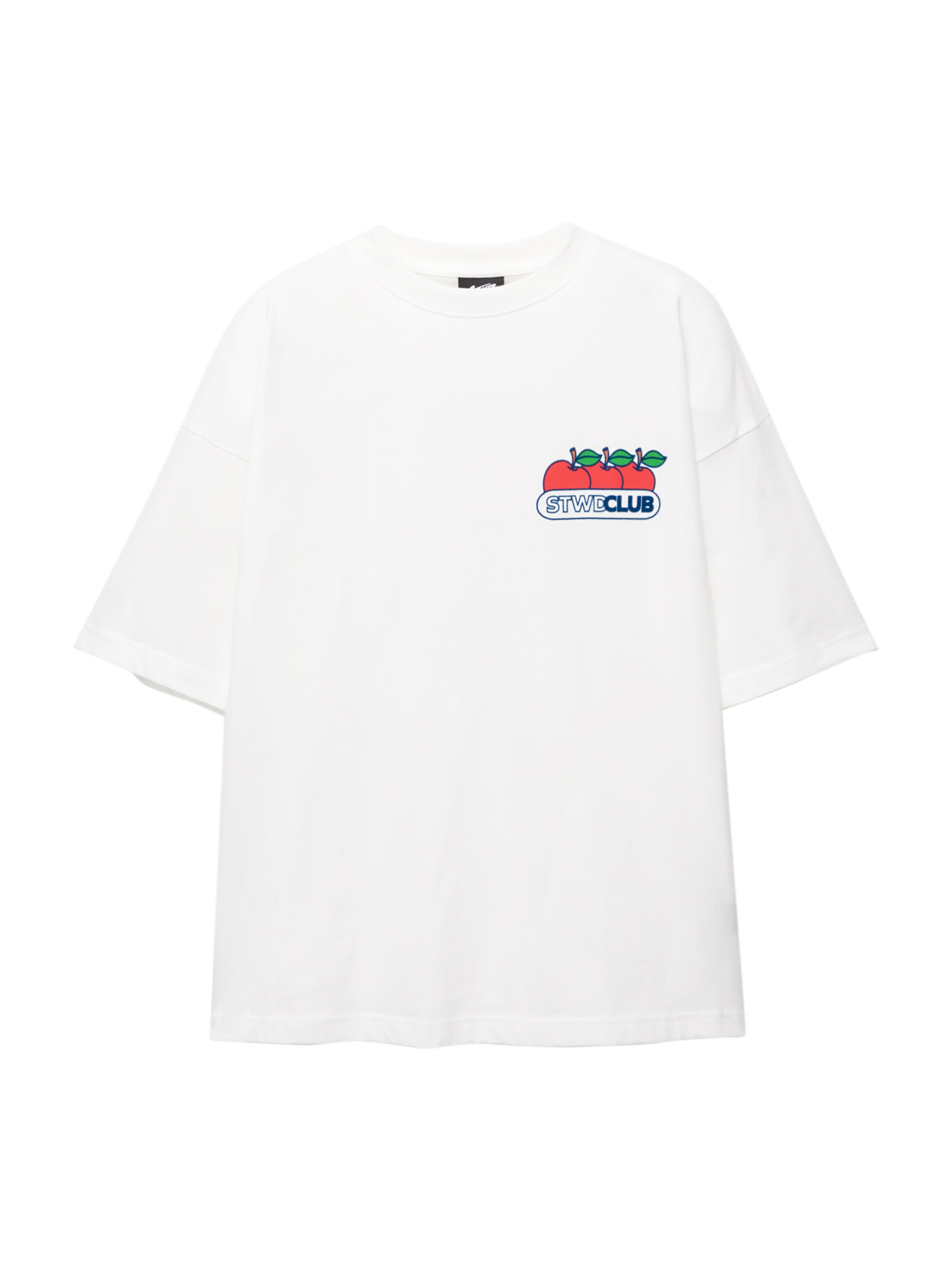 T-Shirt 'STWD' Pull&Bear en blanc : devant