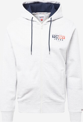 Tommy Jeans Zip-Up Hoodie in Grey: front